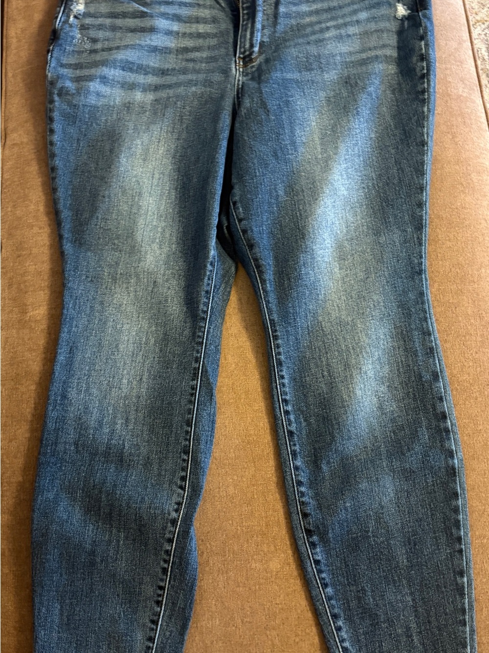 Judy Blue Skinny Jeans 18W Distressed Raw Hem Medium Wash